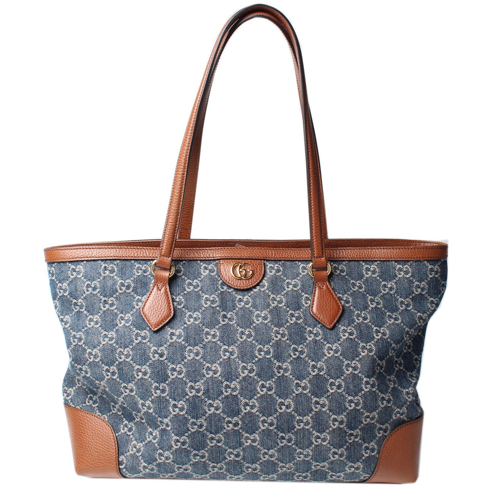 Gucci GG Denim Ophidia Tote Bag