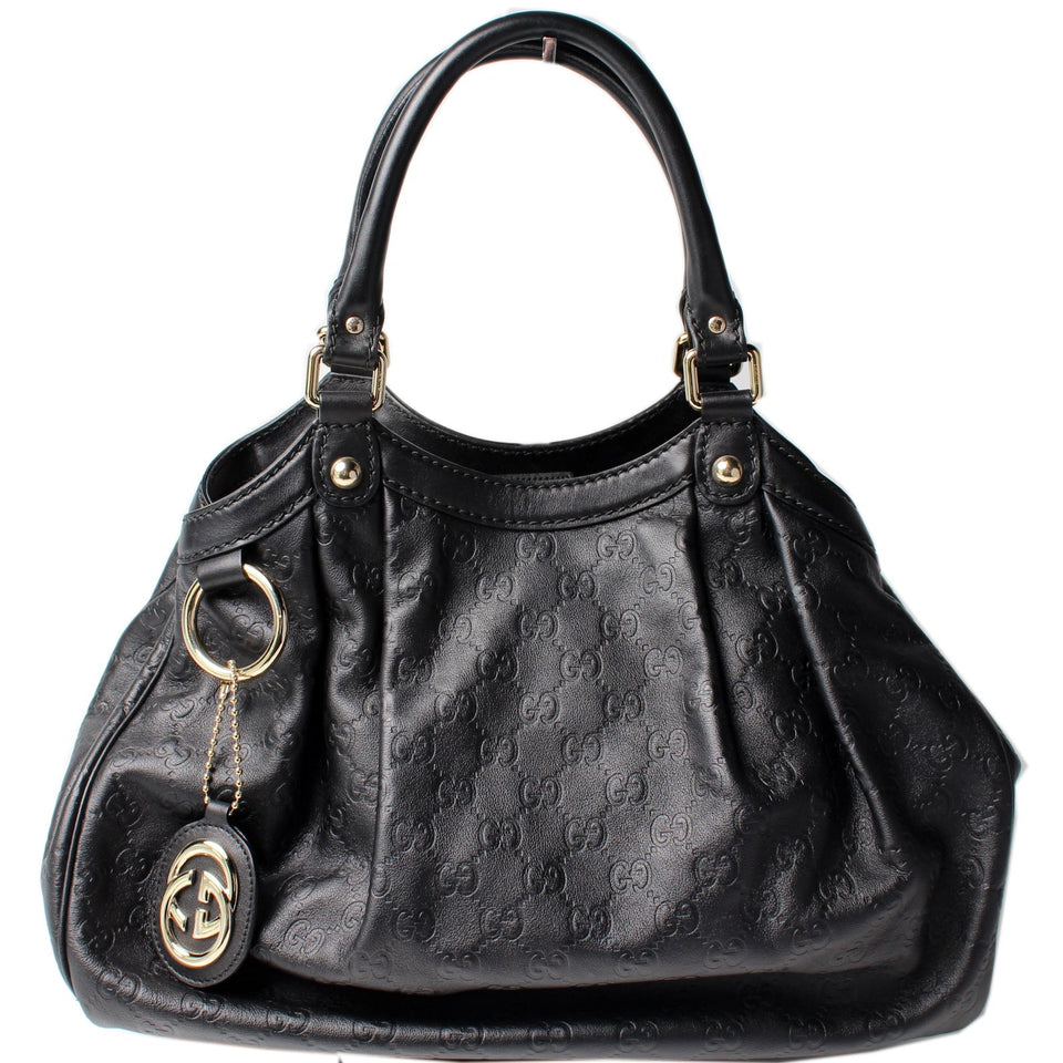 Gucci 211944 Sukey GG Leather Medium Bag