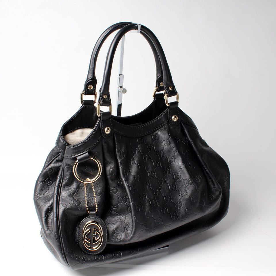 Gucci 211944 Sukey GG Leather Medium Bag