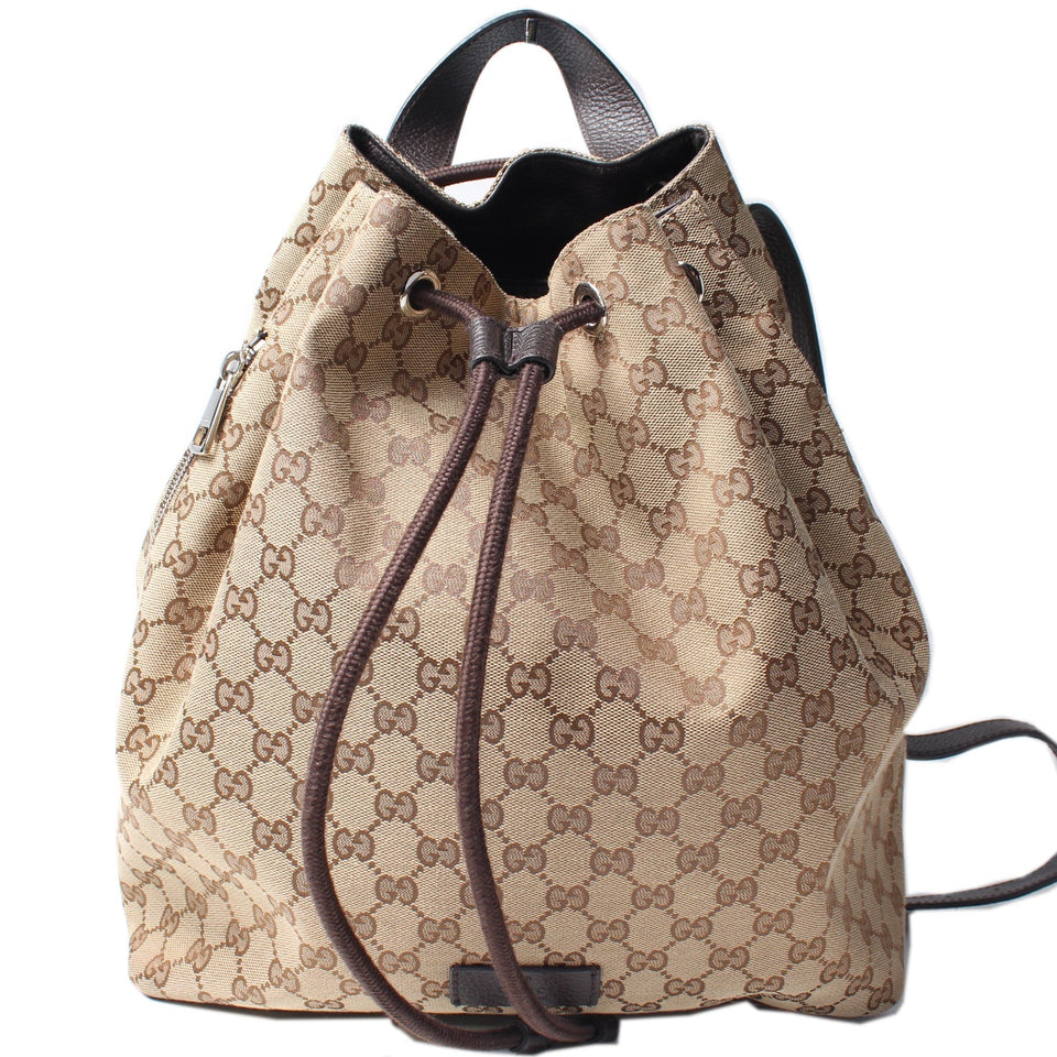 Gucci 449175 GG Canvas Drawstring Backpack Bag