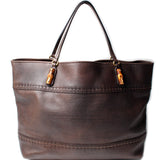 Gucci 339000 Bamboo Leather Tote Bag