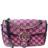 Gucci 443497 Marmont Shoulder Quilted Canvas Small Flap Bag