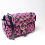 Gucci 443497 Marmont Shoulder Quilted Canvas Small Flap Bag