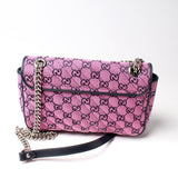 Gucci 443497 Marmont Shoulder Quilted Canvas Small Flap Bag