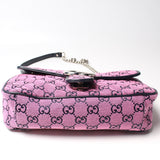 Gucci 443497 Marmont Shoulder Quilted Canvas Small Flap Bag