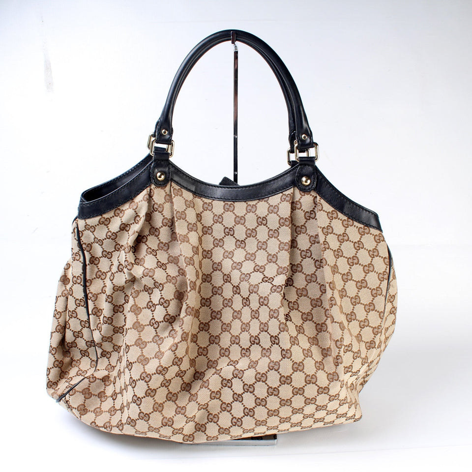 Gucci 211943 Sukey GG Canvas Large Bag