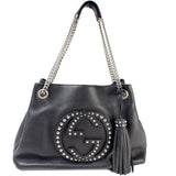 Gucci 308982 Soho Leather Shoulder Medium Studded Bag