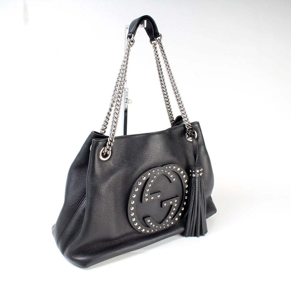 Gucci 308982 Soho Leather Shoulder Medium Studded Bag