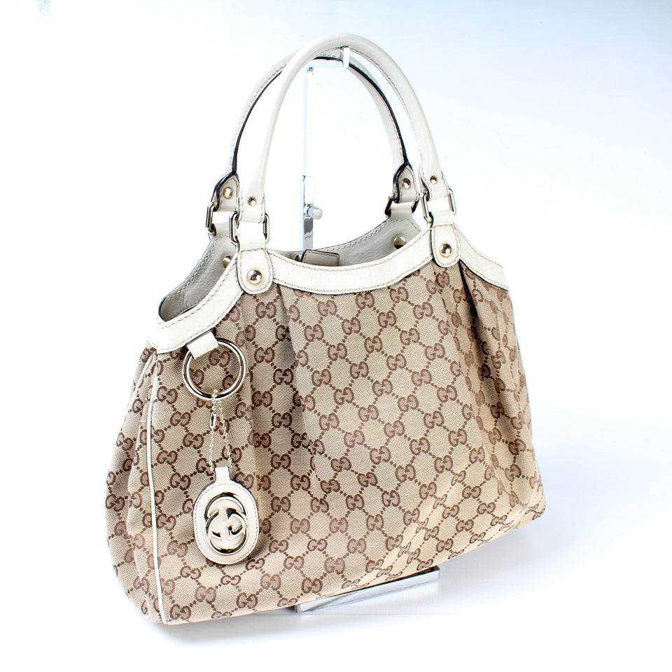 Gucci 211944 Sukey GG Canvas Medium Bag
