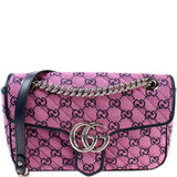 Gucci 443497 GG Marmont Shoulder Quilted Canvas Small Flap Bag