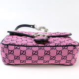 Gucci 443497 GG Marmont Shoulder Quilted Canvas Small Flap Bag