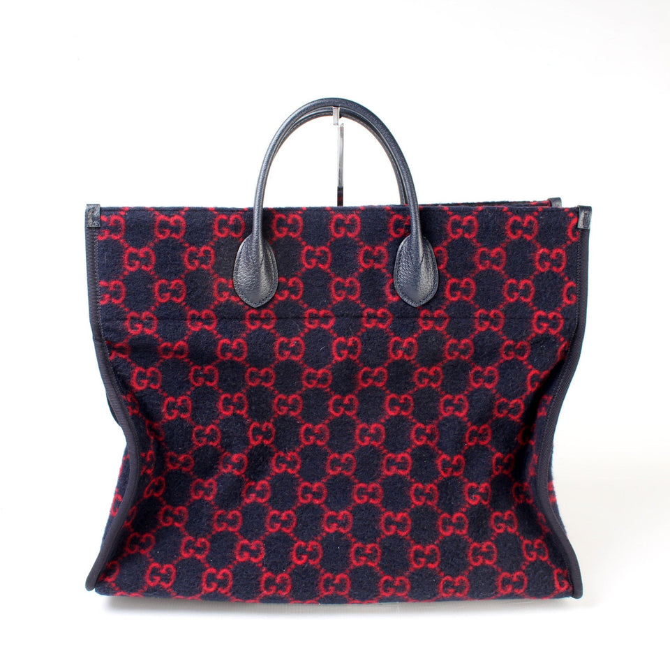 Gucci 598169 GG Wool Tote Bag