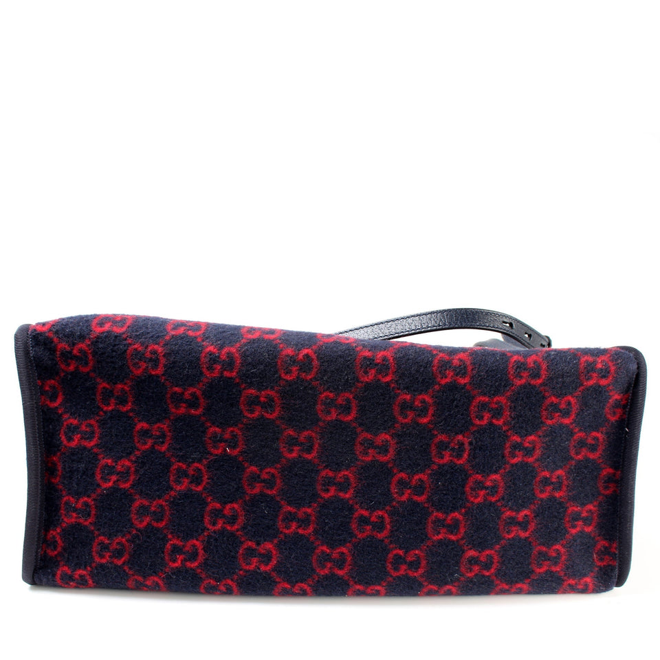 Gucci 598169 GG Wool Tote Bag