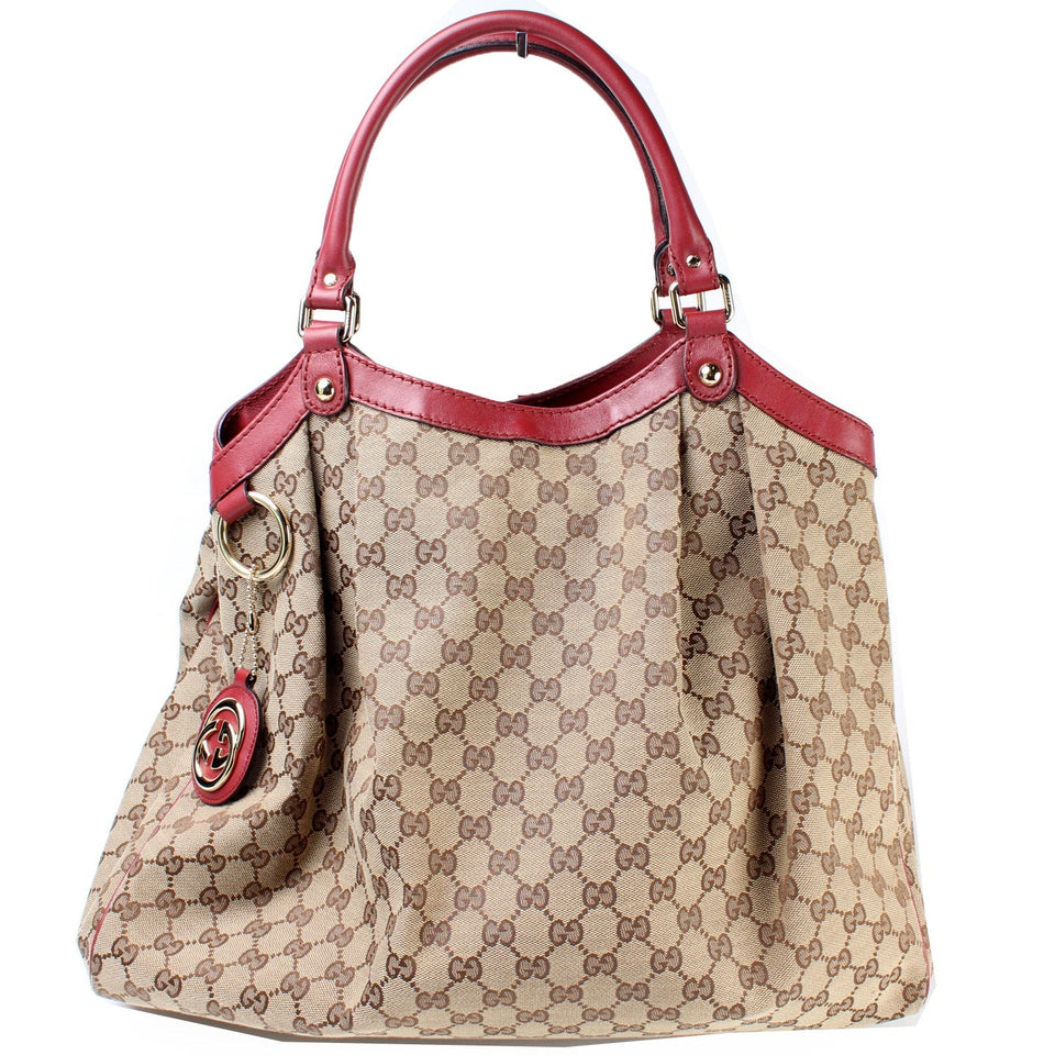 Gucci 211943 Sukey GG Canvas Large Bag