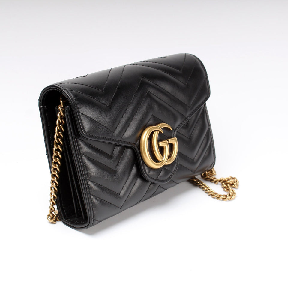 Gucci 474575 Marmont Chain Wallet Bag