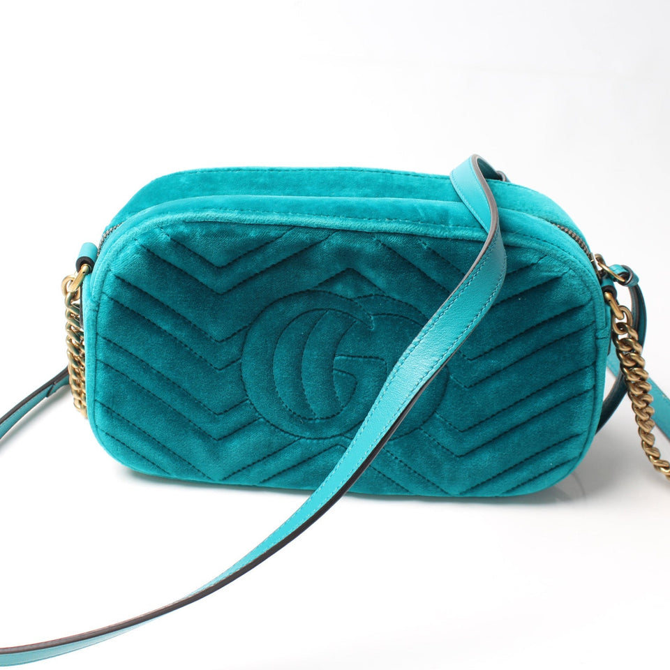 Gucci 447632 Marmont Small Velvet Camera Bag