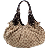 Gucci 203624 GG Canvas Studded Pelam Medium Bag
