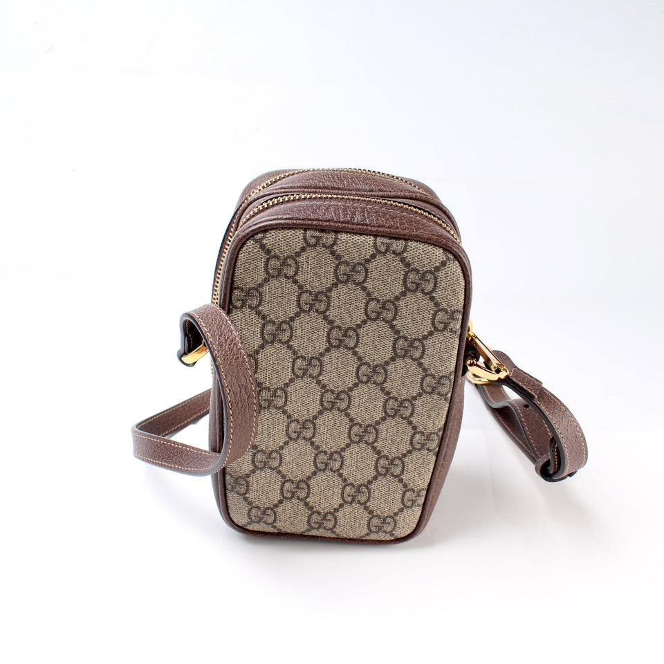 Gucci 546595 Ophidia GG Supreme Double Zip Bag