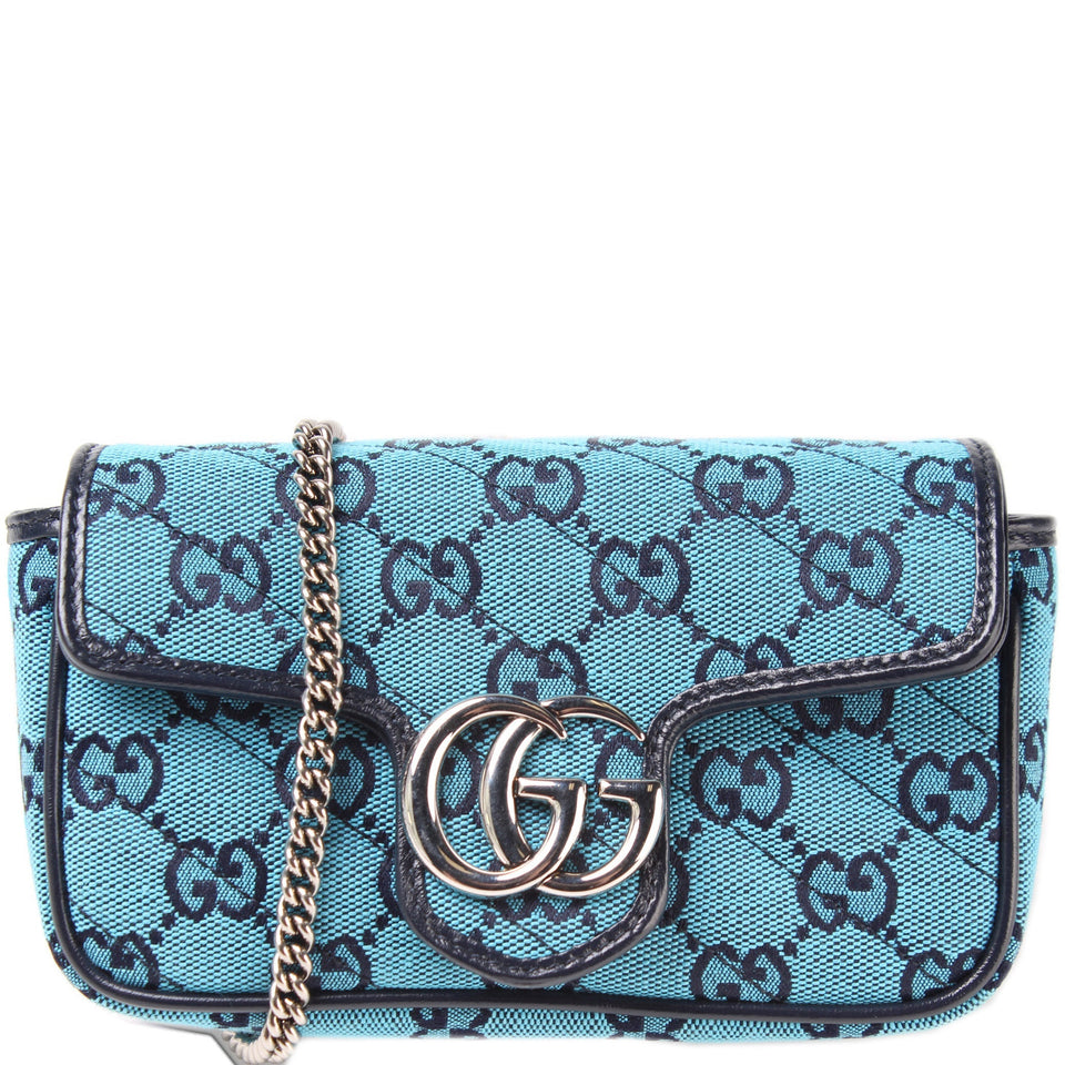 Gucci 476433 Marmont Canvas Supreme Mini Flap Bag