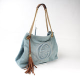 Gucci 308982 Soho Denim Shoulder Medium Bag