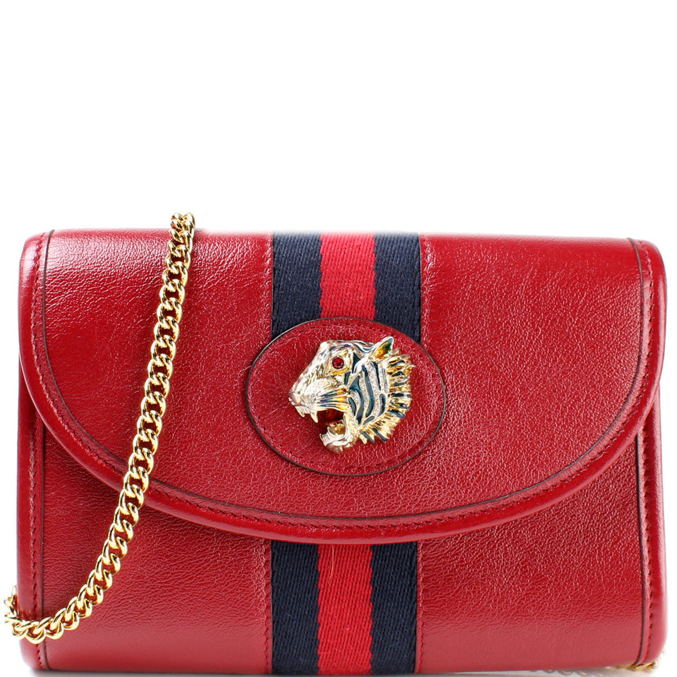 Gucci 573797 Rajah Web Mini Leather Bag