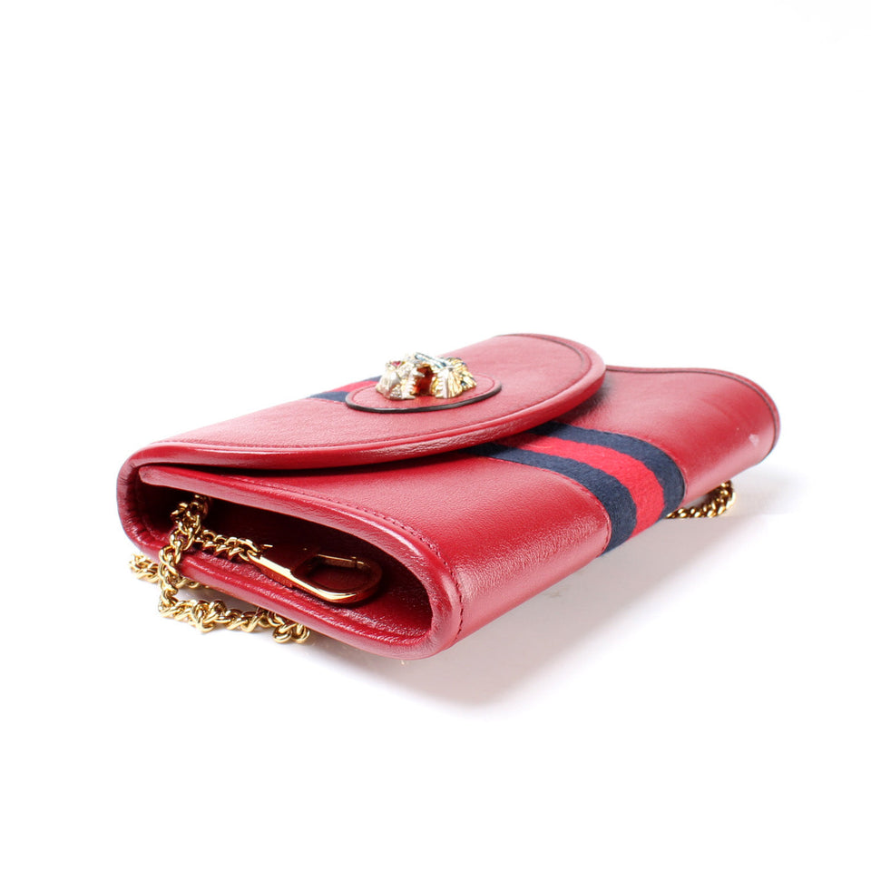 Gucci 573797 Rajah Web Mini Leather Bag
