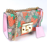 Gucci 409487 Padlock Small Strawberry Bag