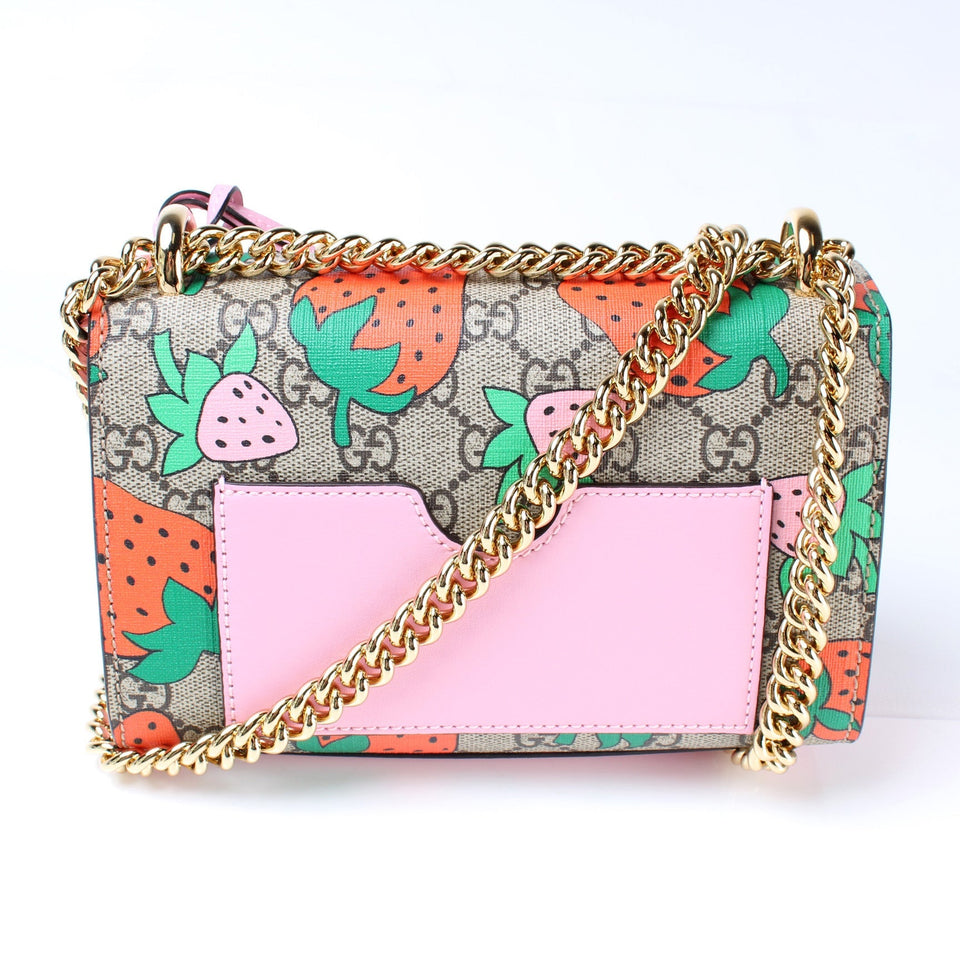 Gucci 409487 Padlock Small Strawberry Bag