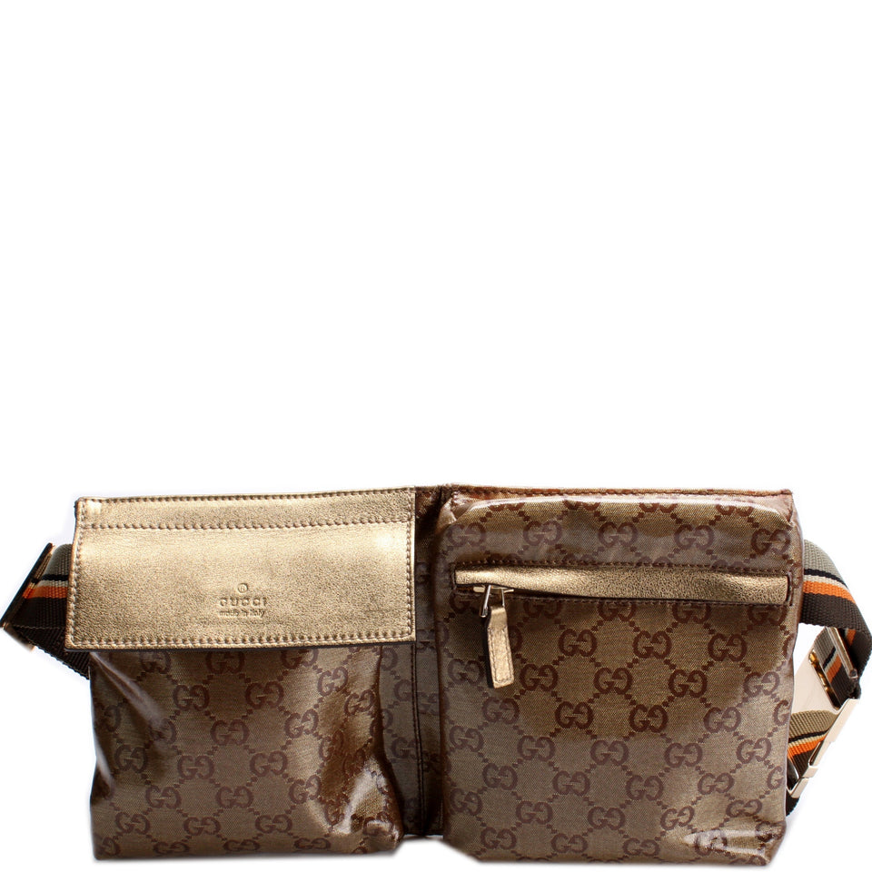 Gucci 28566 GG Coated Canvas Waist Bag