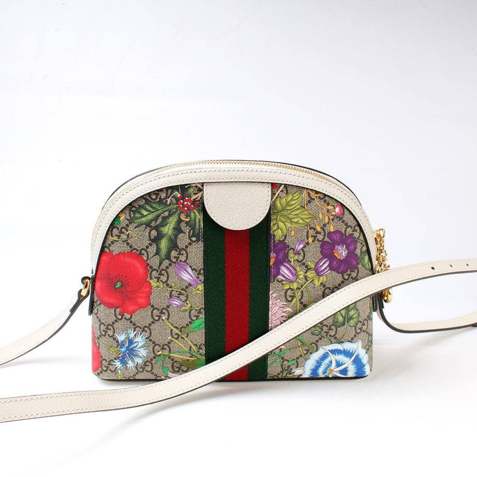 Gucci 499621 Ophidia GG Flora Small Crossbody Bag