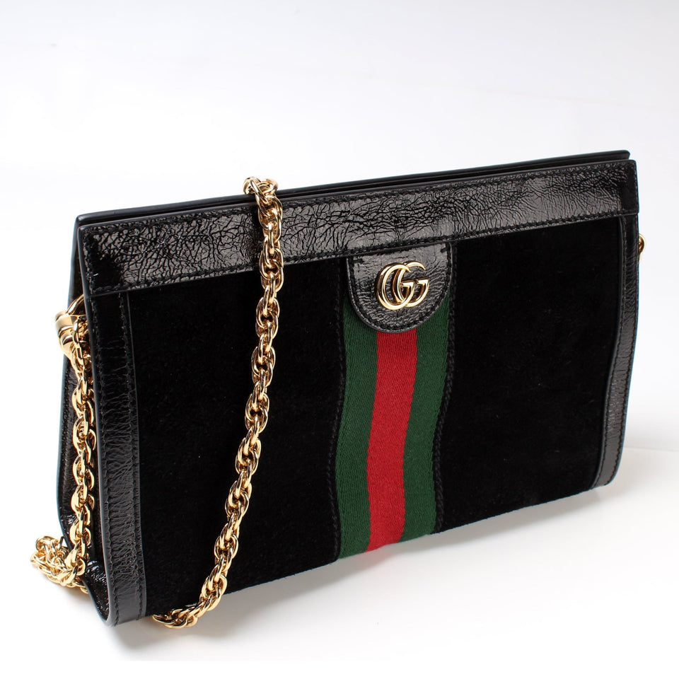 Gucci 503877 Ophidia Suede Shoulder Small Bag