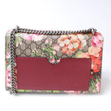 Gucci 409486 Padlock GG Supreme Blooms Shoulder Medium Bag