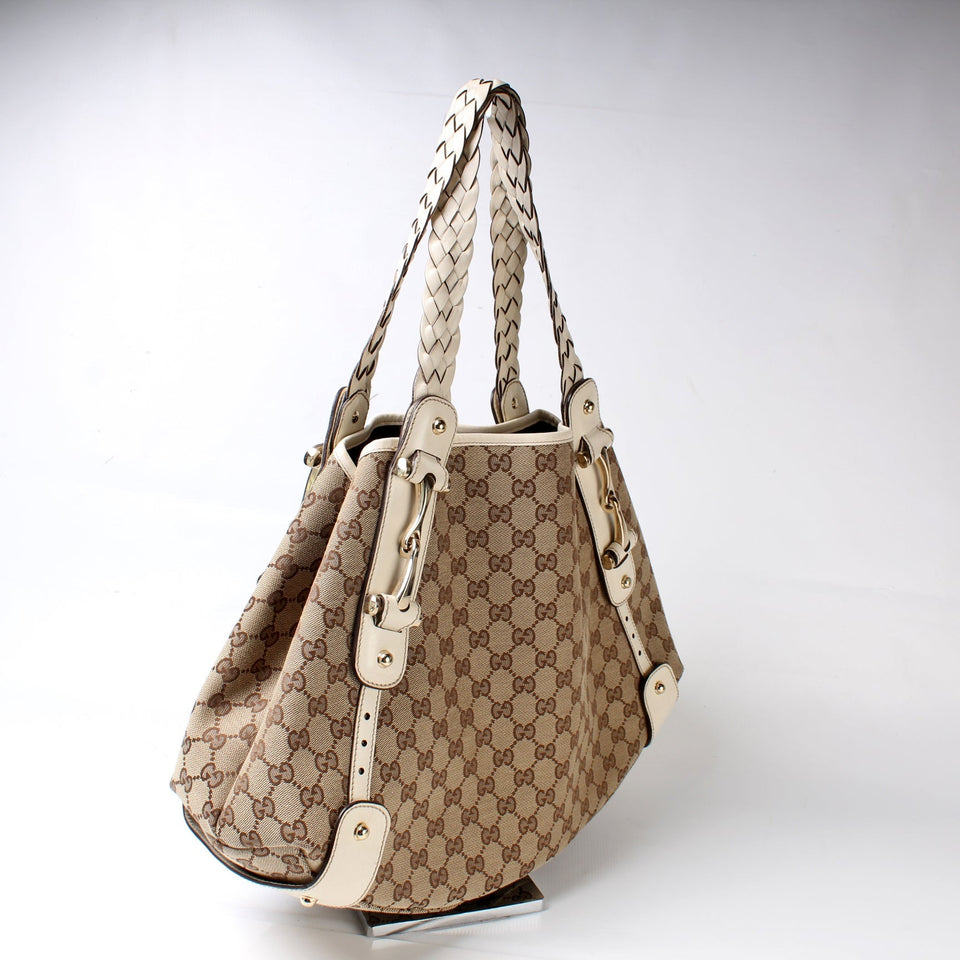 Gucci 137621 GG Horsebit Hobo Bag