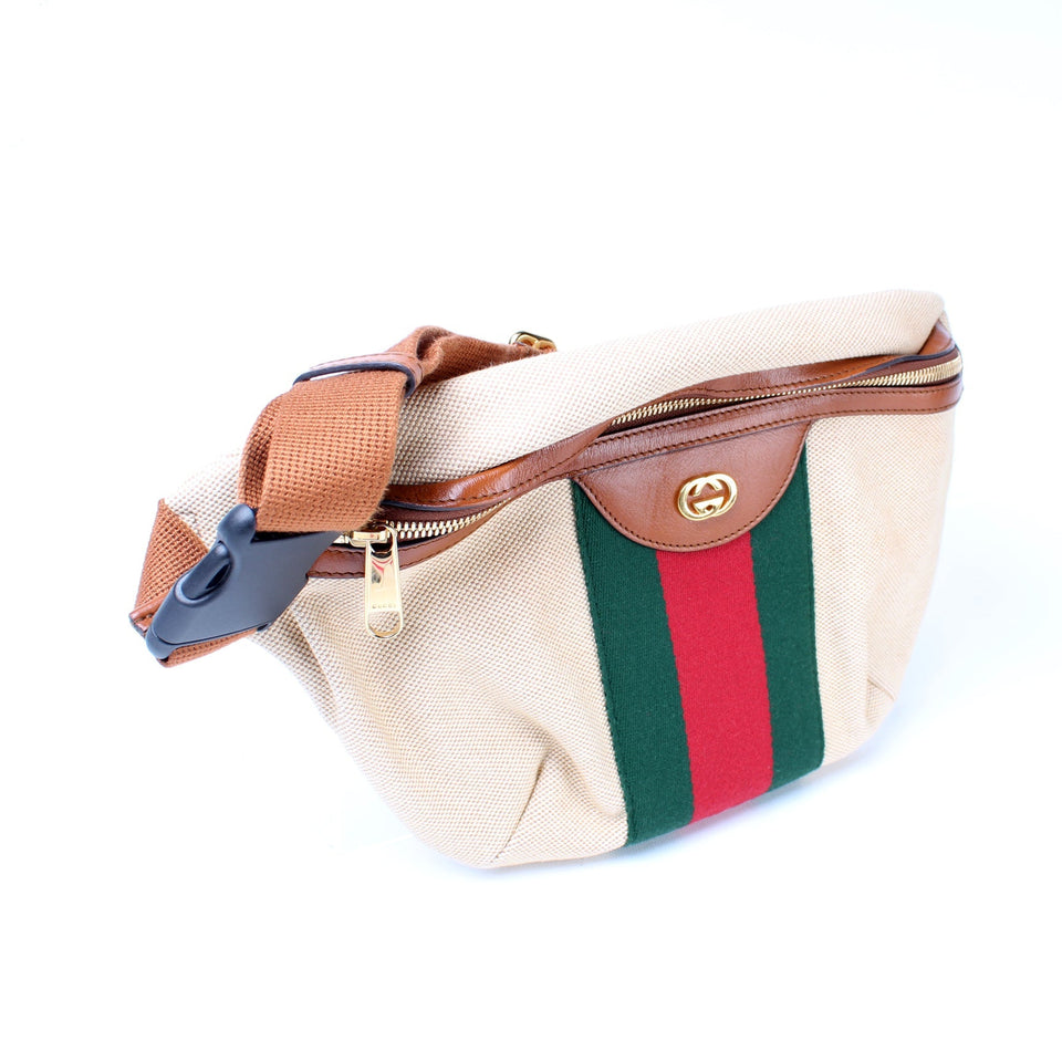 Gucci 575082 Vintage Canvas Web Belt Bag