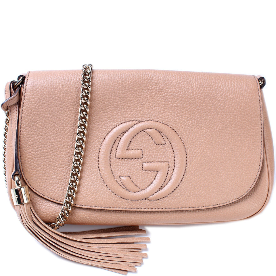 Gucci 536224 Soho Chain Tassel Flap Bag