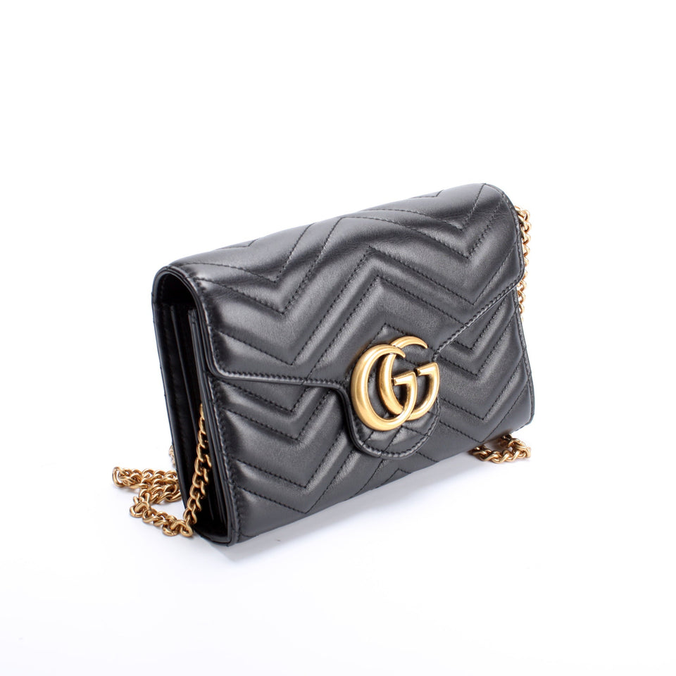Gucci 474575 Marmont Chain Wallet Bag