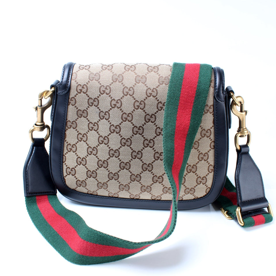 Gucci 383848 GG Canvas Lady Web Original Shoulder Bag