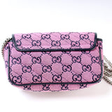 Gucci 476433 Marmont Canvas Mini Flap Bag