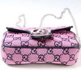 Gucci 476433 Marmont Canvas Mini Flap Bag