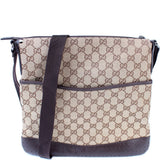 Gucci 145857 GG Canvas Flat Messenger Medium Bag