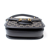 Gucci 602204 Horsebit 1955 Denim Shoulder Bag