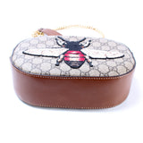 Gucci 405535 GG Supreme Embellished Bee Mini Chain Bag