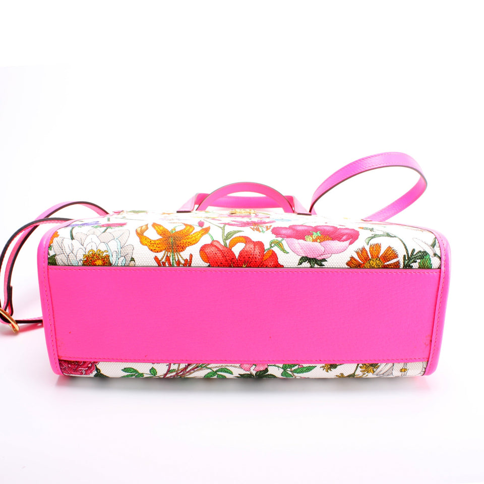 Gucci 550141 Canvas Flora Tote Medium Bag