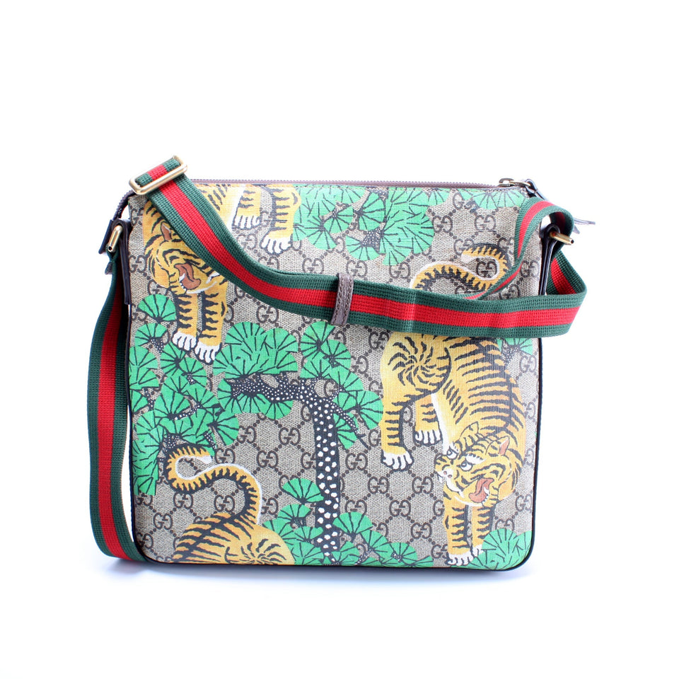 Gucci 406408 GG Supreme Bengal Tiger Small Messenger Bag