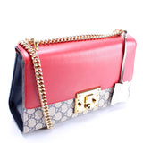 Gucci 409486 Padlock GG Leather Shoulder Medium Bag