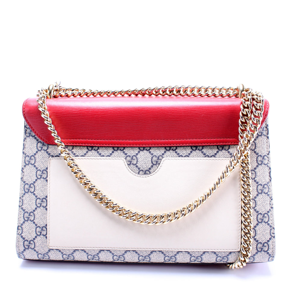 Gucci 409486 Padlock GG Leather Shoulder Medium Bag