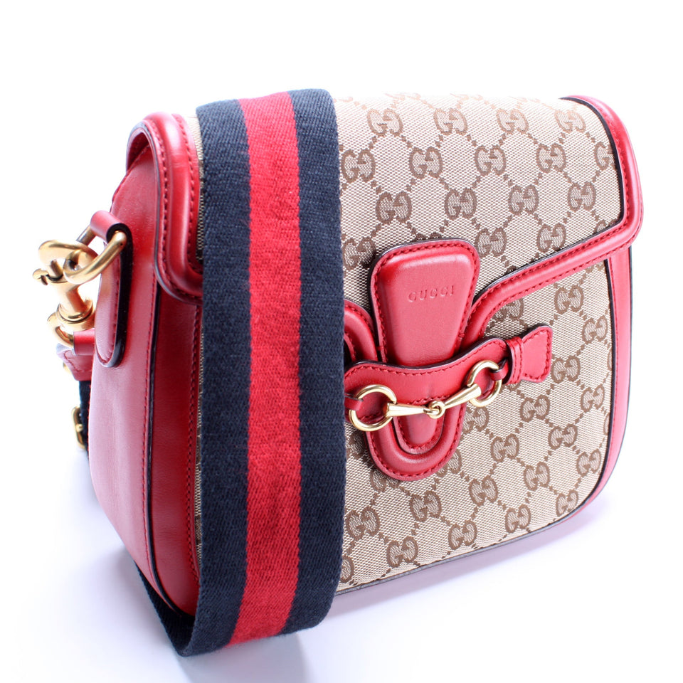 Gucci 383848 GG Canvas Lady Web Original Shoulder Bag