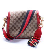 Gucci 383848 GG Canvas Lady Web Original Shoulder Bag
