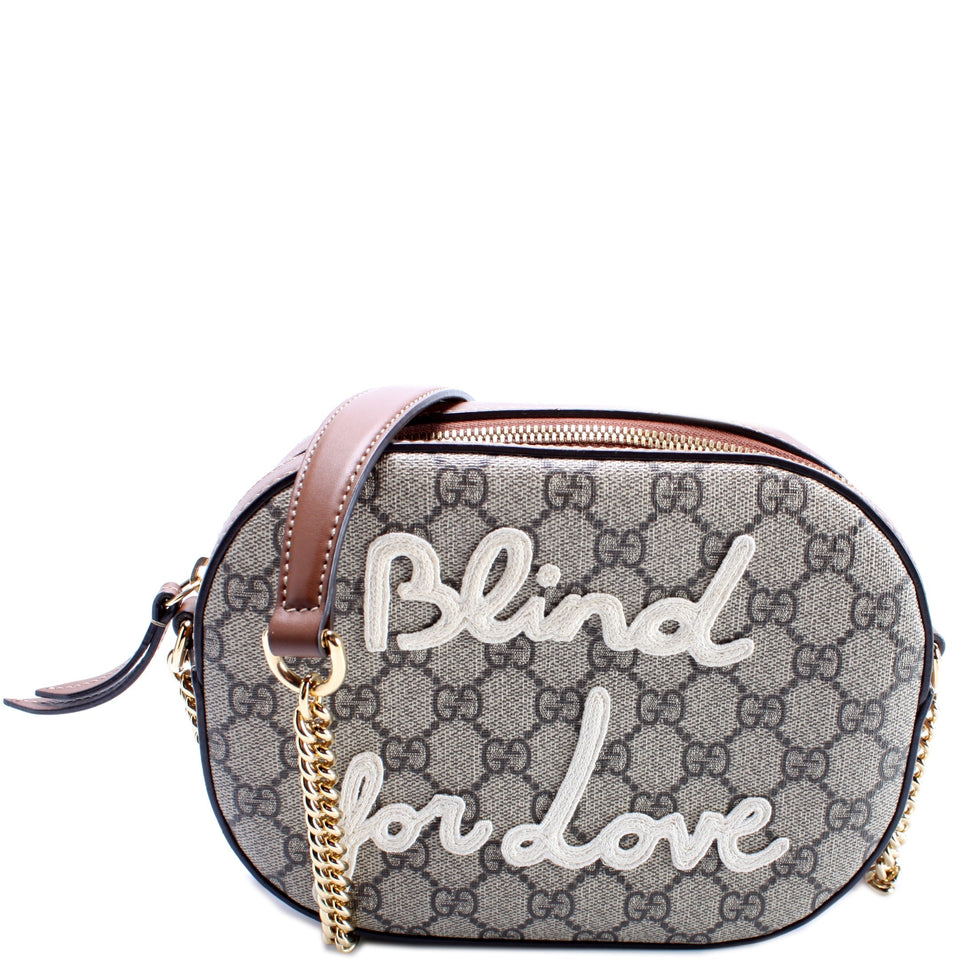 Gucci 409535 GG Supreme 'Blind For Love' Mini Chain Bag