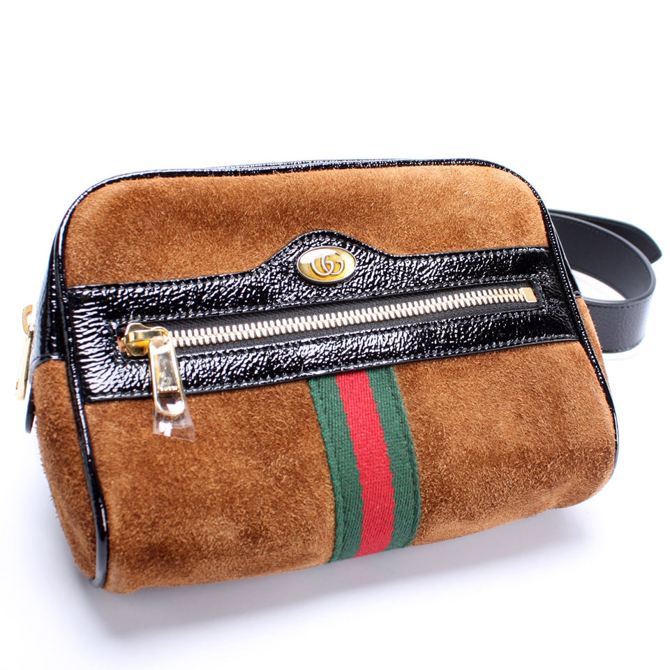 Gucci 517076 Mini Ophidia Suede Belt Bag